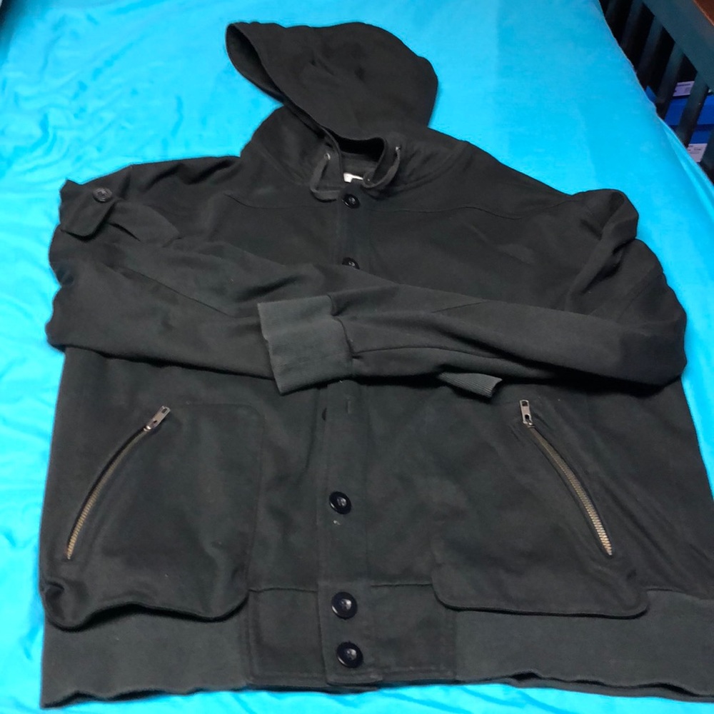 Five Four hoodie button up 3 pocket jacket